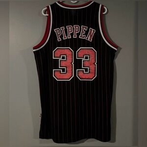 Scottie Pippen Throwback Vintage Chicago Bulls NBA Jersey Men’s Large +2 Length